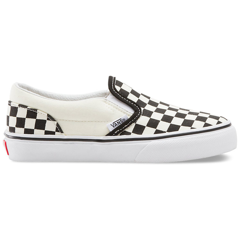 Vans VN-0LYGCK2 Youth Classic Slip On Black/True White Checker Shoes ...