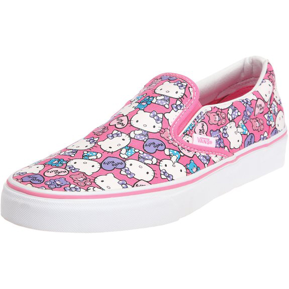 Vans VN-0QFD66Z Classic Slip on Hello Kitty Black/Red | FREE SHIPPING ...